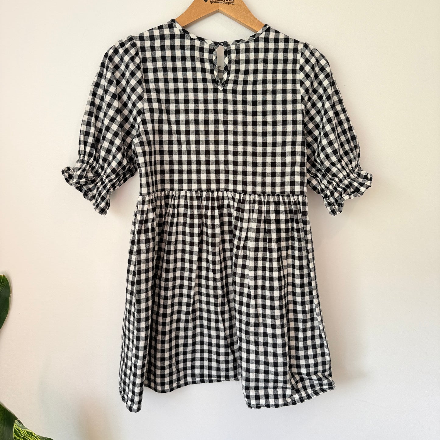 Switch Girls Size 12 Black & White Cotton-Blend Gingham Dress