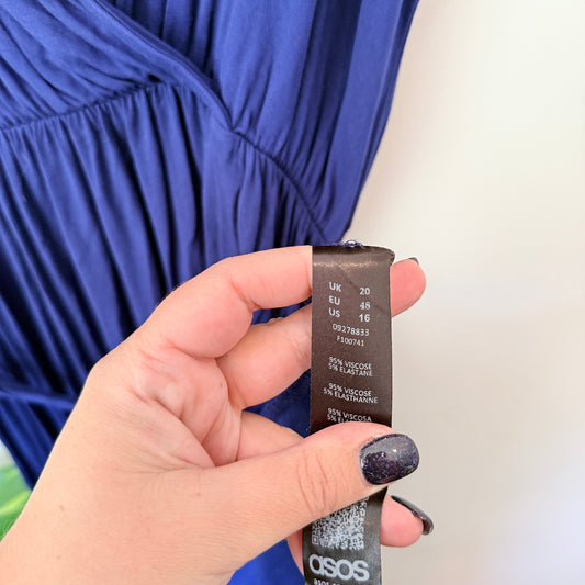 ASOS Size 20 V-Neck Faux Wrap Dress