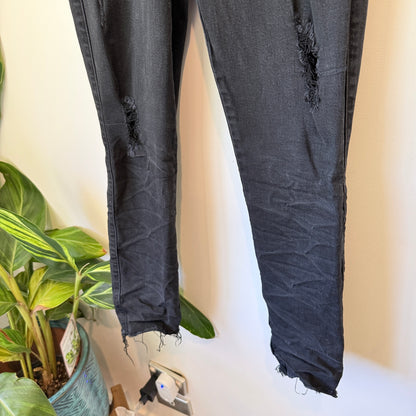 Guess Size 31 Black Distressed Skinny Jeans