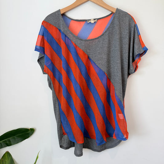 Ketz-Ke Size 14 Striped Pattern T-Shirt