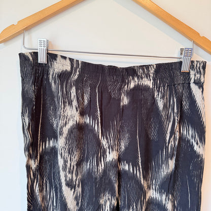 Witchery Size 8 Black and White Printed Viscose Pants