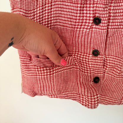 Hannoh Wessel Size 40 Red & White Plaid Vest