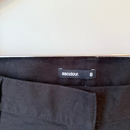 ASColour Size 8 Black Chino Trousers