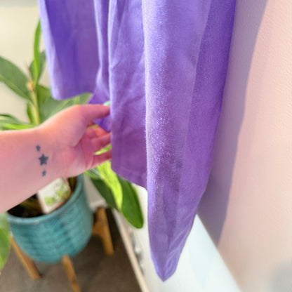 Thai Silk Size XL Purple Short-Sleeved Blouse