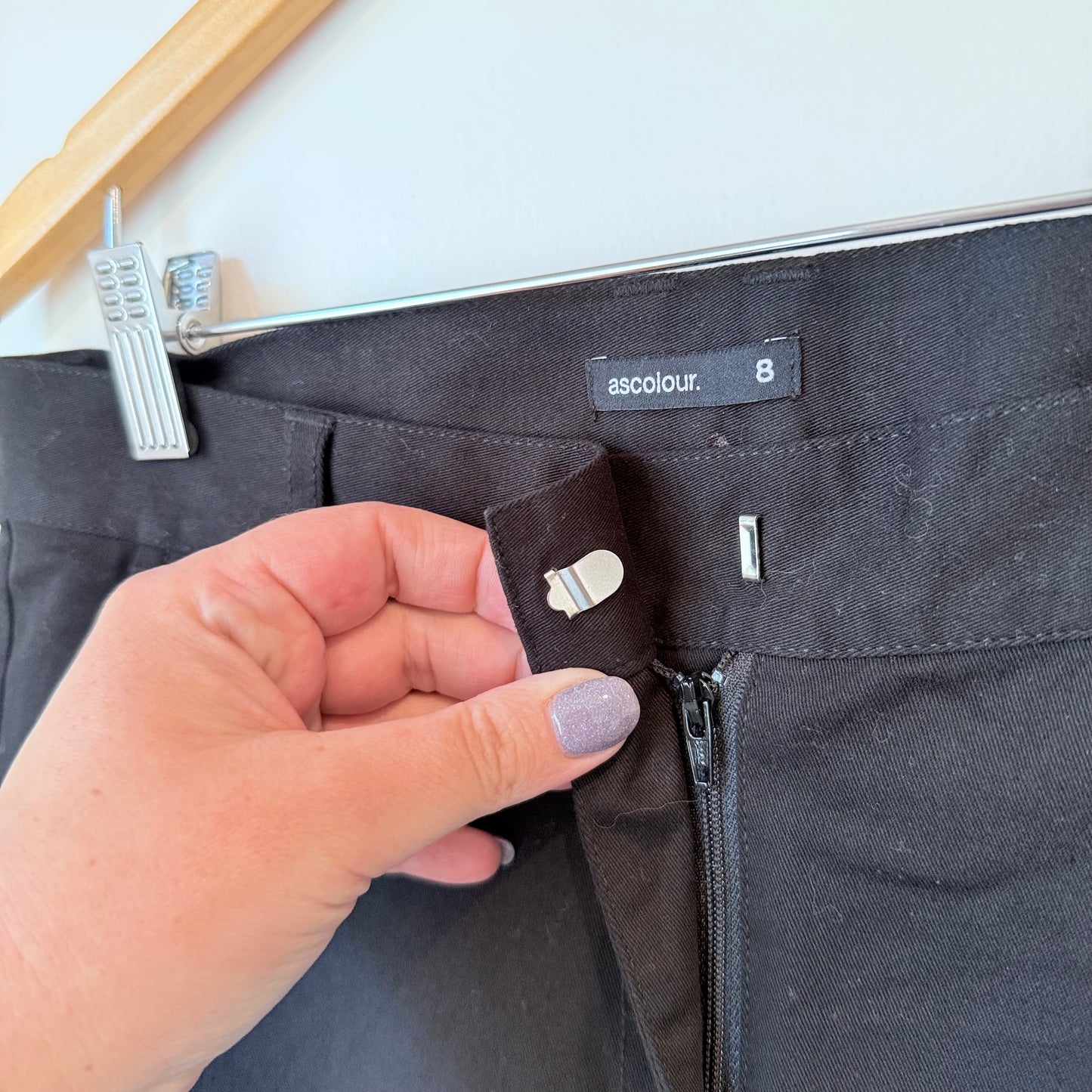 ASColour Size 8 Black Chino Trousers