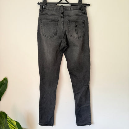 Factorie Size 10 High-Waisted Santiago Black Denim Jeans