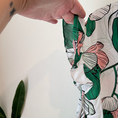 Liz Claiborne Size 3X Floral V-Neck Blouse