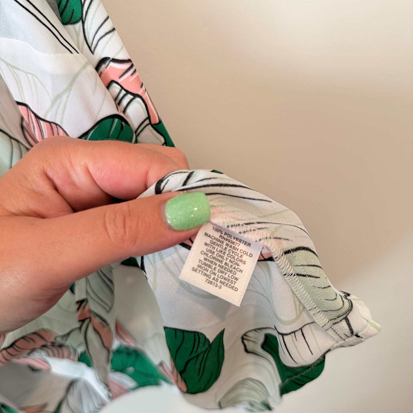 Liz Claiborne Size 3X Floral V-Neck Blouse