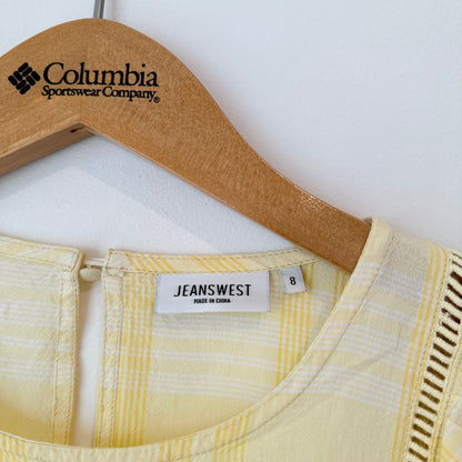 Jeanswest Size 8 Plaid Ruffle Blouse