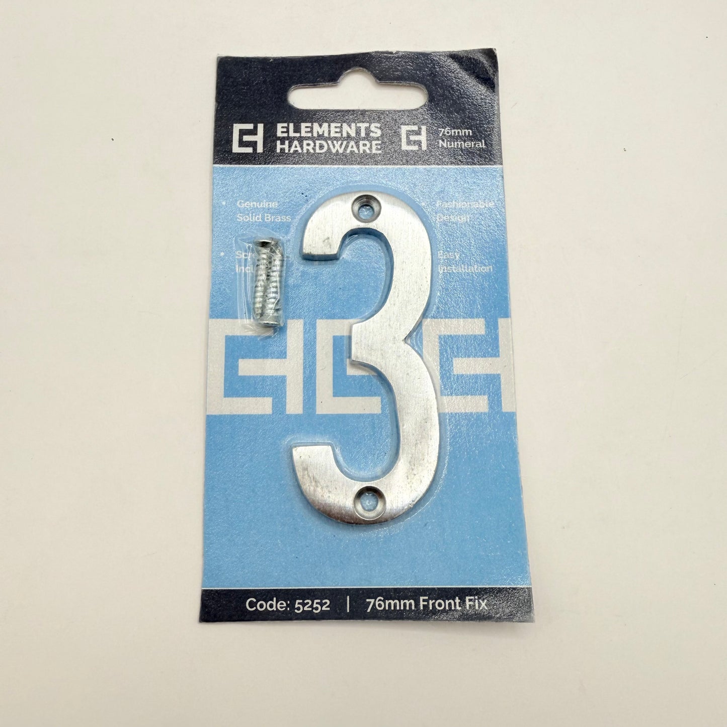 Elements Hardware Solid Brass Front-Fix Letterbox