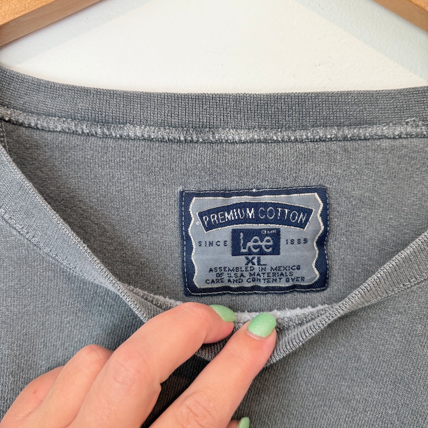 Lee Size XL Grey Crewneck Sweatshirt