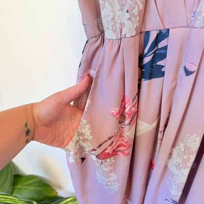 Spicy Sugar Size 10 Sleeveless V-Neck Floral Print Jumpsuit