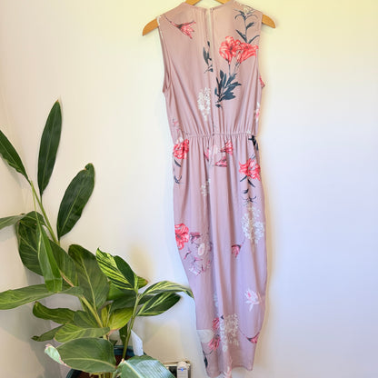 Spicy Sugar Size 10 Sleeveless V-Neck Floral Print Jumpsuit