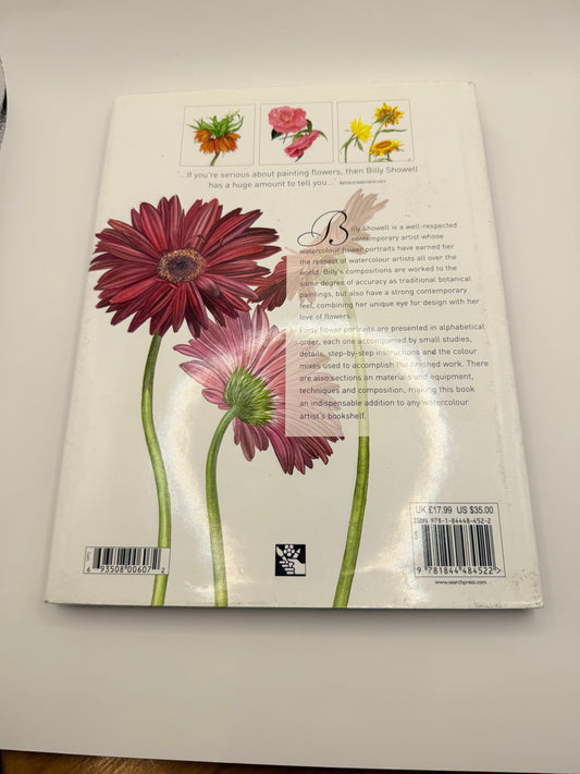 A-z of flower portraits: an illustrated guide to painting 60 beautiful flowers in watercolour by billy showell - print