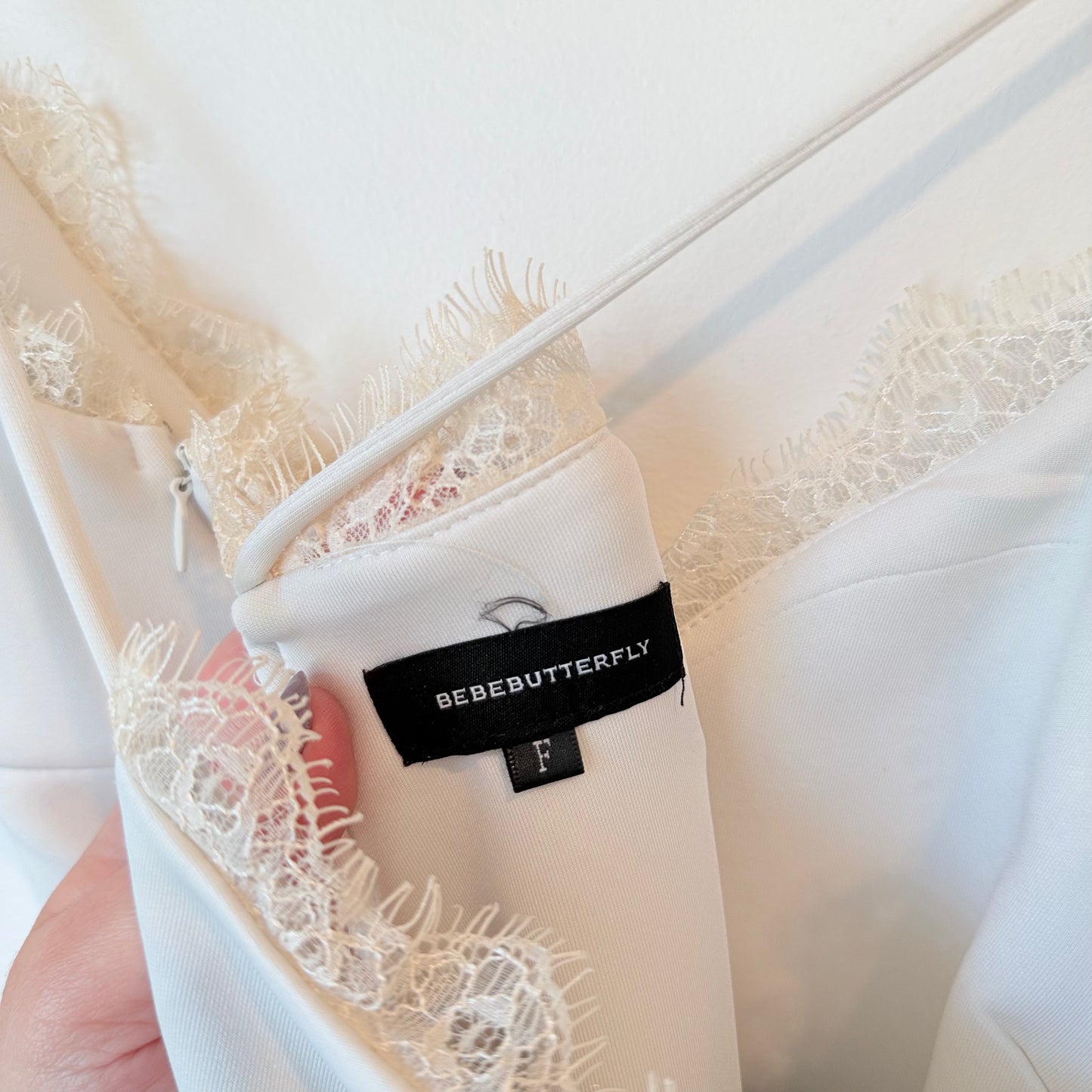 Bebebutterfly Size F (38cm U/Arm) Lace Trim Dress