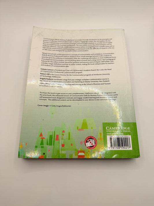 Communication skills for business professionals (second edition) by celeste lawson robert gill angela feekery mieke
