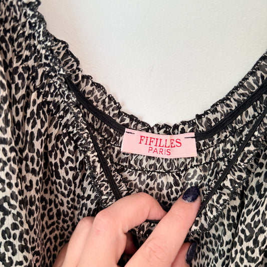 Fifilles Paris U/Arm to U/Arm 50cm Cold Shoulder Chiffon Top
