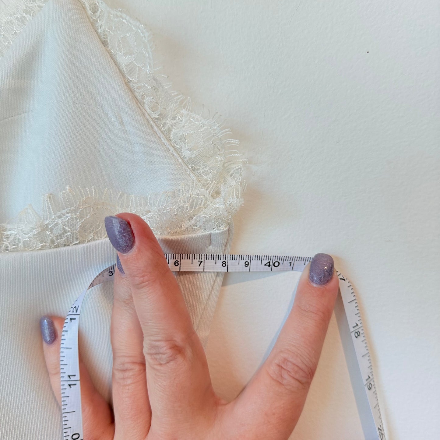 Bebebutterfly Size F (38cm U/Arm) Lace Trim Dress