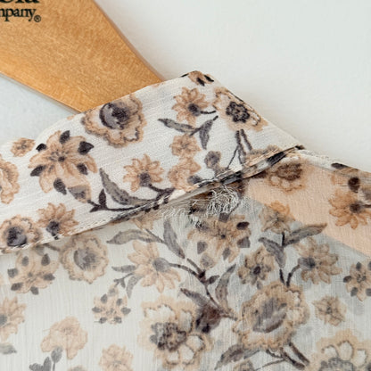 Max Size S Beige Floral Midi Dress