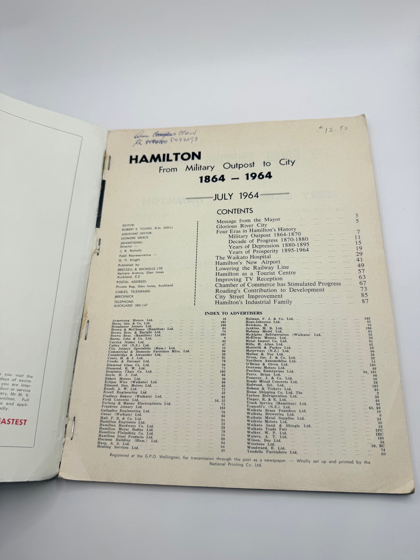 Expanding hamilton: from military outpost to city 1864-1964 - print books condition: used printed media