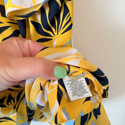 Liz Claiborne Size XXL Floral Print Flutter Sleeve Blouse