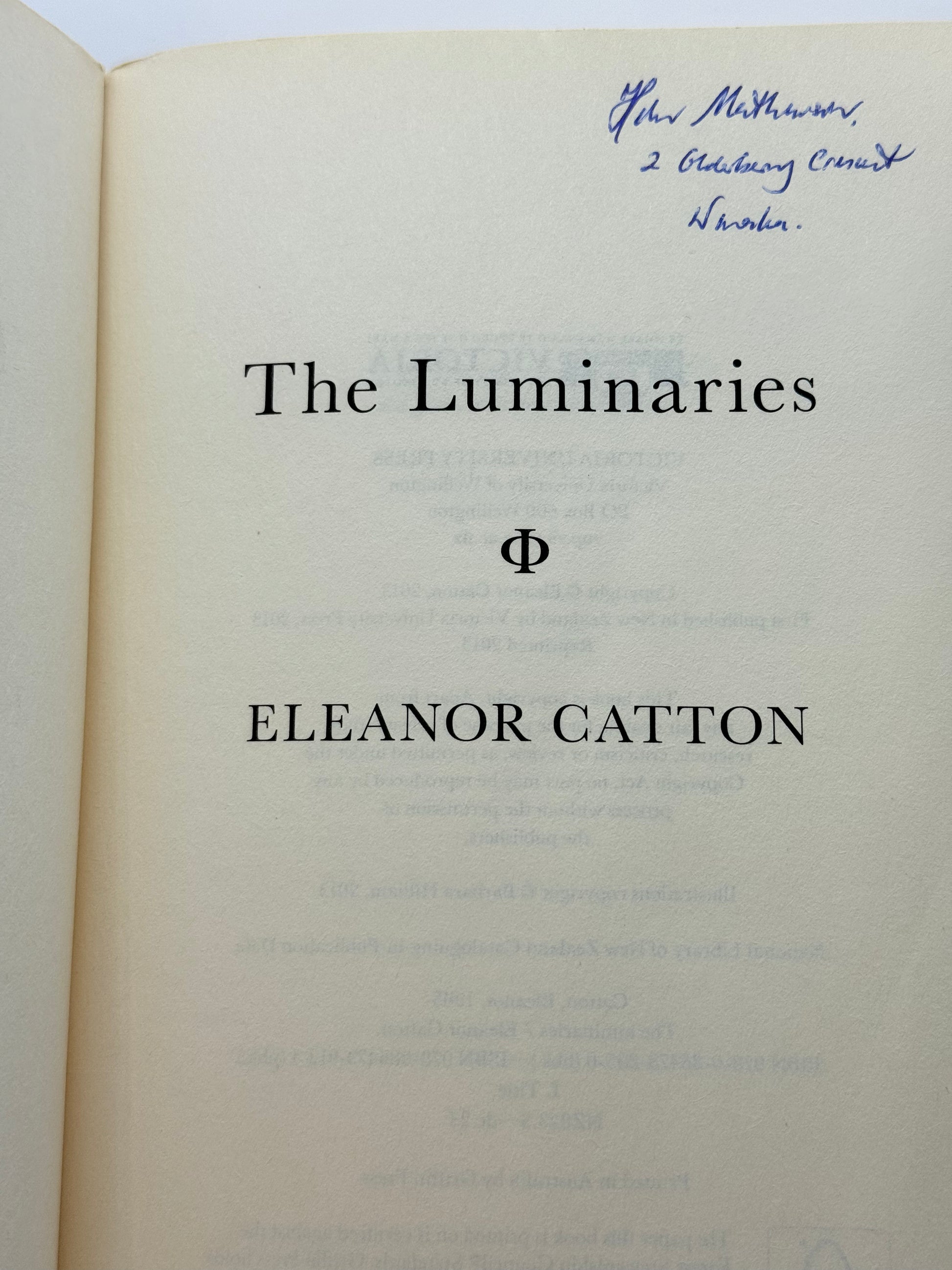 The luminaries by eleanor catton - print books condition: used printed media