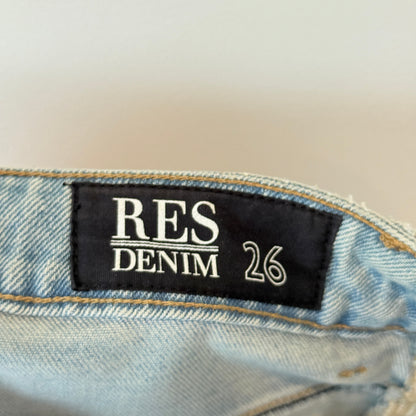 RES Size 26 Light Wash Distressed Slim Fit Denim Jeans