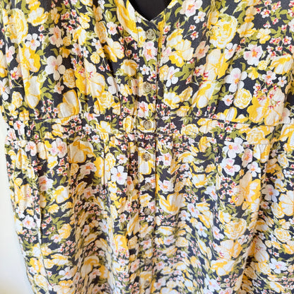 Dotti Size 16 Floral V-Neck Sleeveless Tunic