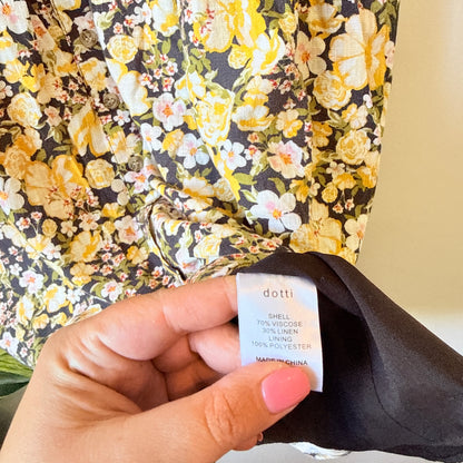 Dotti Size 16 Floral V-Neck Sleeveless Tunic