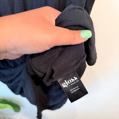 Gloss by Shine On Size 10 Short-Sleeve T-Shirt Dress