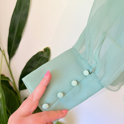 H & M Size 8 Balloon-Sleeved Top