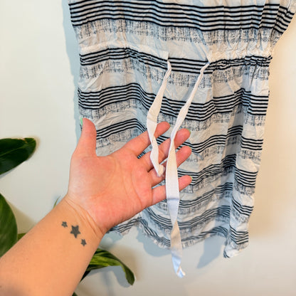 I Am Andrea Moore Size 10 Short-Sleeve Striped Dress