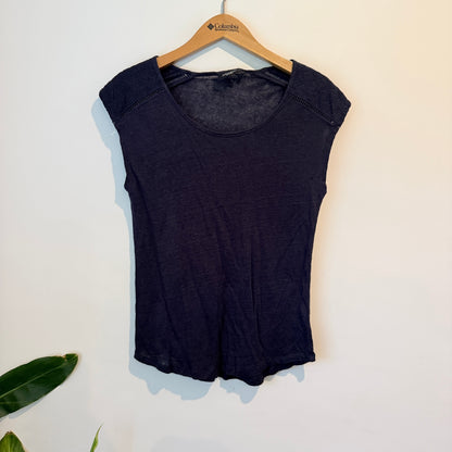 Jeanswest Size S Cap-Sleeve Linen T-Shirt