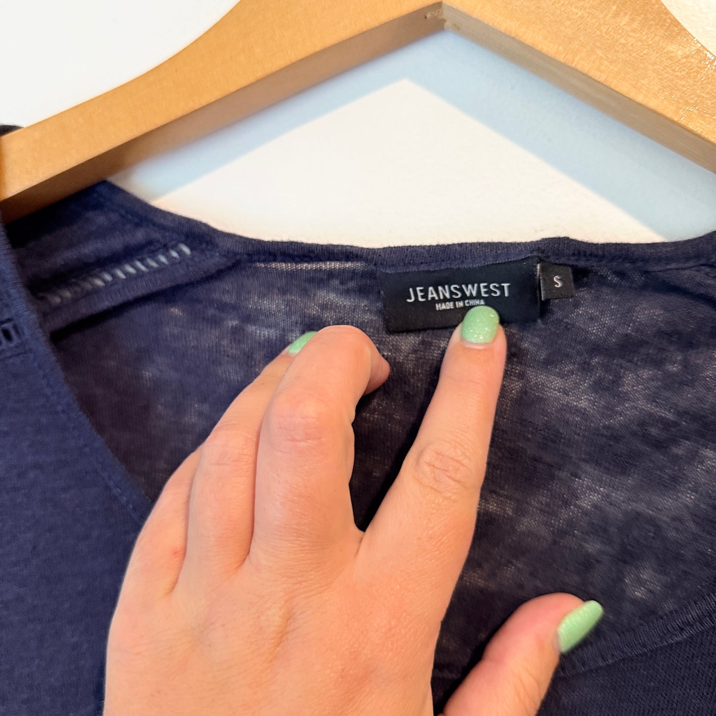 Jeanswest Size S Cap-Sleeve Linen T-Shirt