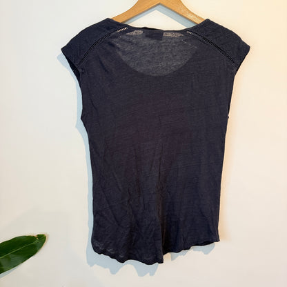 Jeanswest Size S Cap-Sleeve Linen T-Shirt