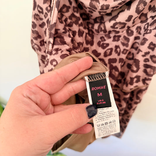 Romwe Size M | 10 Leopard Print Mini Dress