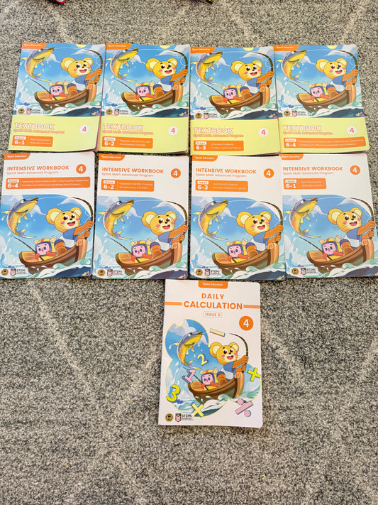 Spark math advanced program: grade 4 bundle by think academy - print books printed media