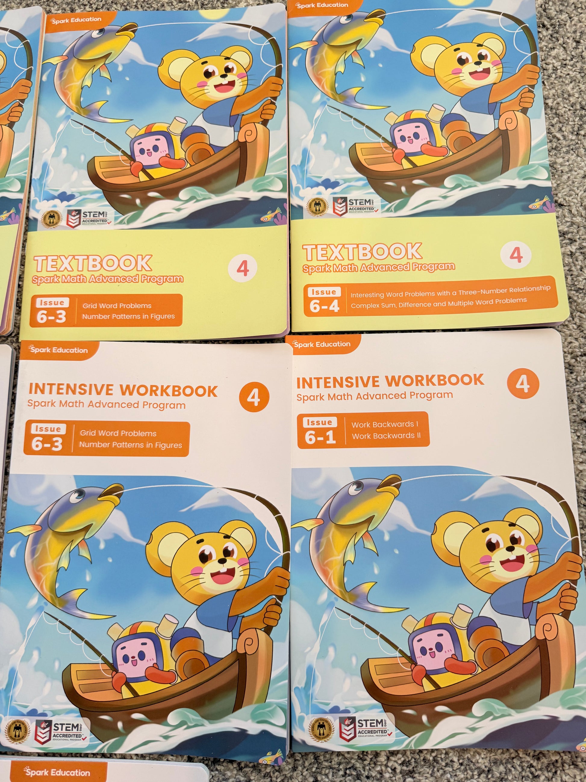 Spark math advanced program: grade 4 bundle by think academy - print books printed media