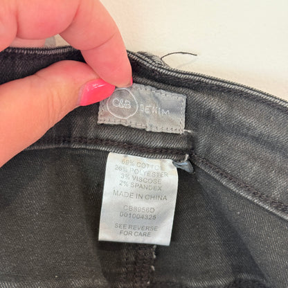 C & B Denim Size 14 Black Ripped Skinny Jeans