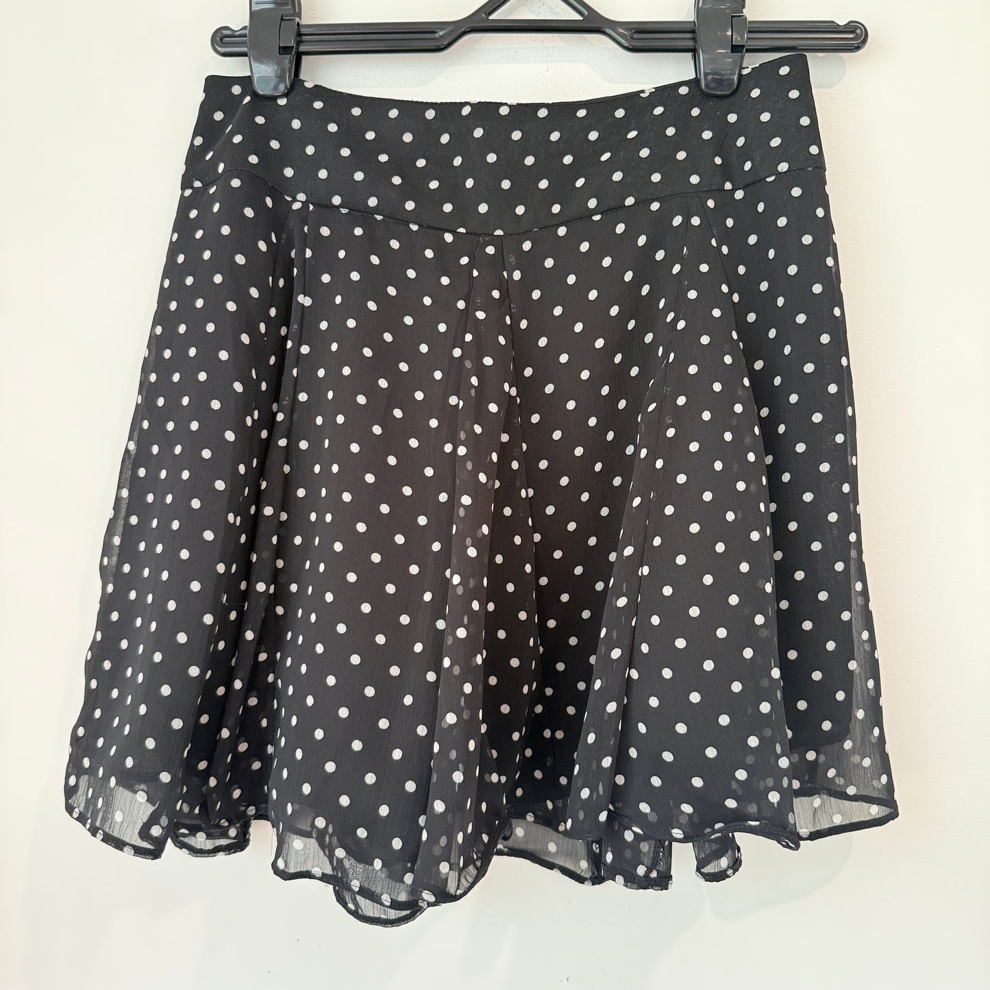 Dollzhouse Size 10 Black & White Polka Dot Mini Skirt