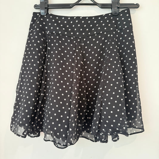 Dollzhouse Size 10 Black & White Polka Dot Mini Skirt