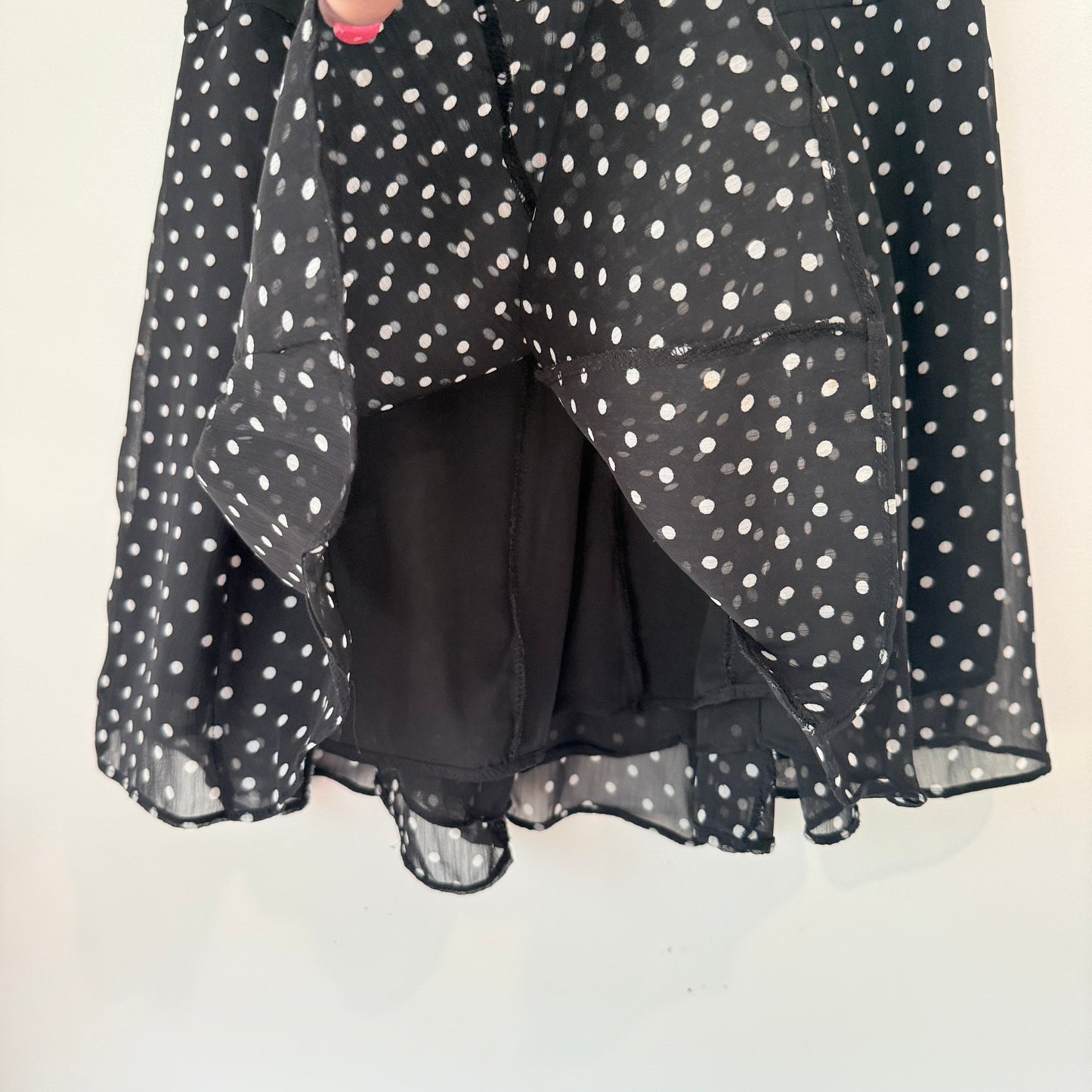 Dollzhouse Size 10 Black & White Polka Dot Mini Skirt