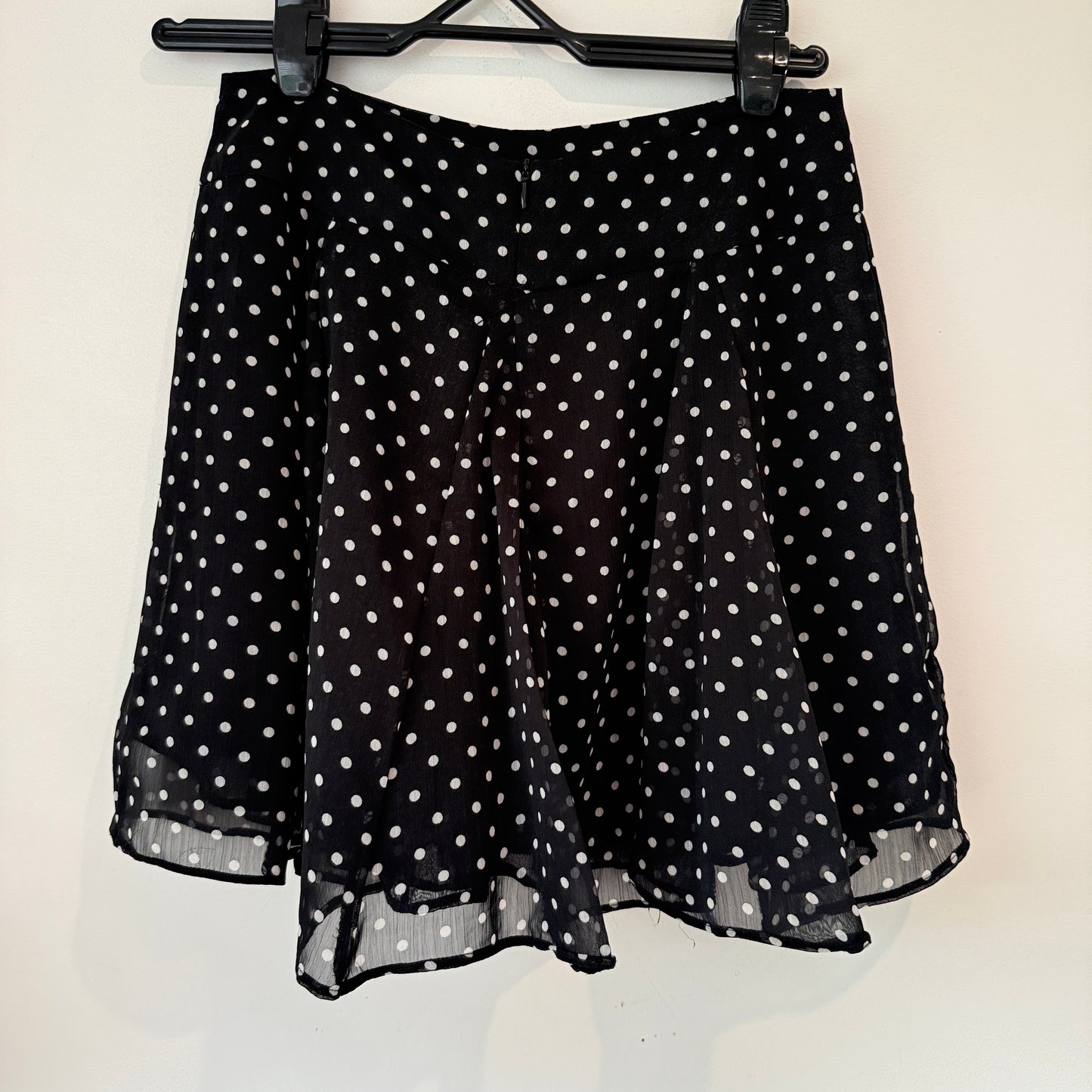 Dollzhouse Size 10 Black & White Polka Dot Mini Skirt