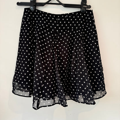 Dollzhouse Size 10 Black & White Polka Dot Mini Skirt