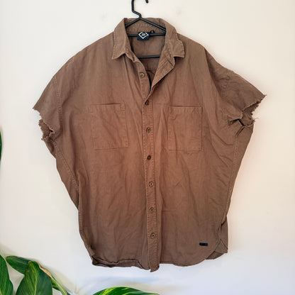 Absent Size XL Cut Off Sleeve Shirt