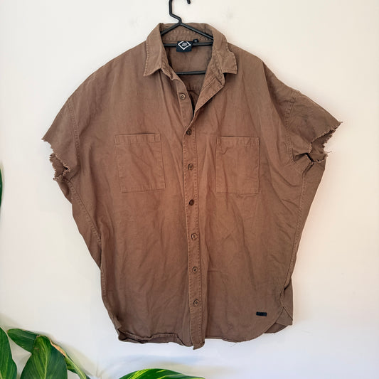 Absent Size XL Cut Off Sleeve Shirt