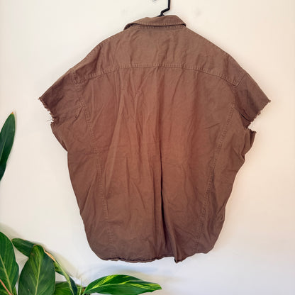Absent Size XL Cut Off Sleeve Shirt