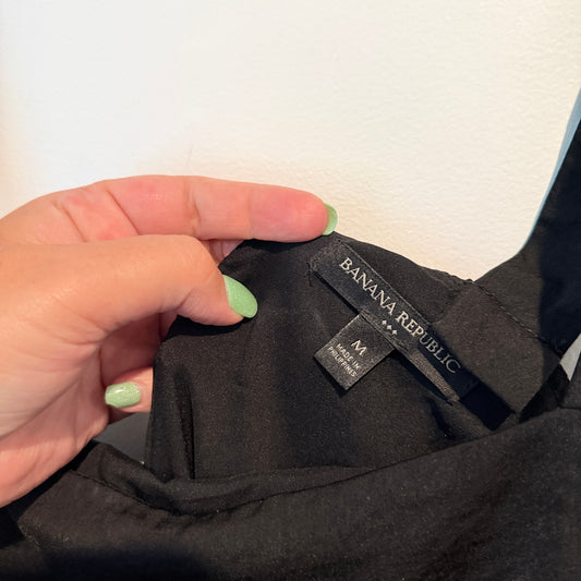 Banana Republic Size M Black Midi Dress