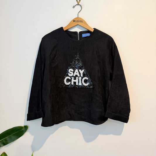 Shoppi Sequinned Sweatshirt | U/Arm to U/Arm 53cm