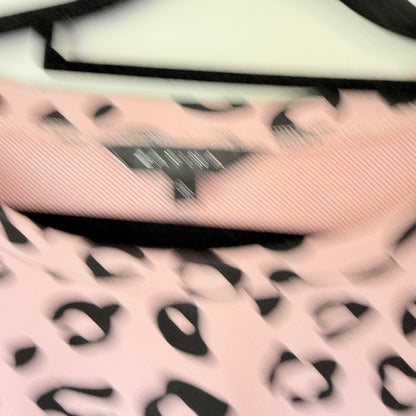 Zafina Size 8 Pink Leopard Print Light Weight Cotton Sweatshirt